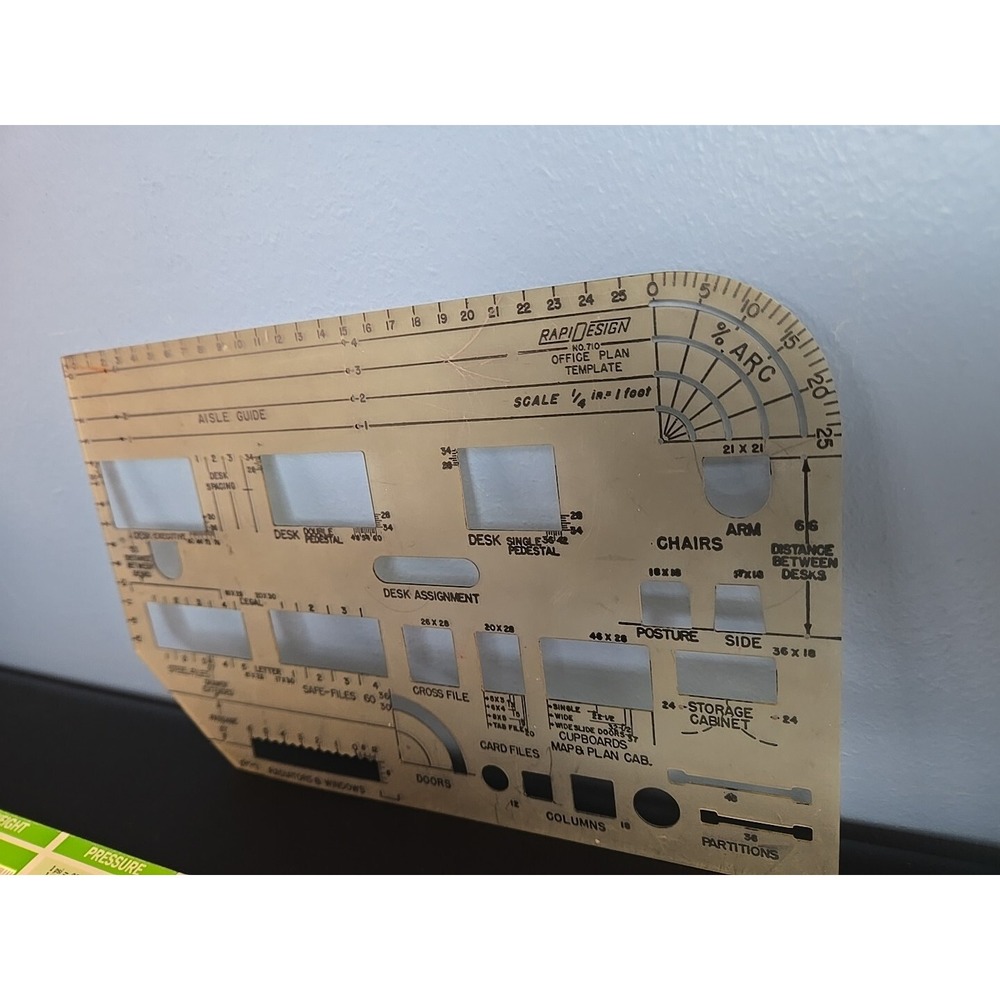 Vintage RapiDesign GE Noryl AYDIN VECTOR Slide Chart Drafting Templates Ruler - Picture 3 of 9